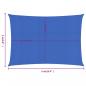 Preview: Sonnensegel 160 g/m² Rechteckig Blau 3x5 m HDPE