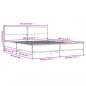 Preview: Bettgestell Grau Sonoma 140x200 cm Holzwerkstoff und Metall