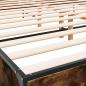 Preview: Bettgestell Räuchereiche 180x200 cm Holzwerkstoff und Metall
