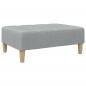 Preview: Fußhocker Hellgrau 77x55x31 cm Stoff