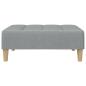 Preview: Fußhocker Hellgrau 77x55x31 cm Stoff