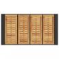 Preview: Gartentisch mit Holzplatte Schwarz 145x80x110 cm Poly Rattan