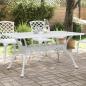 Preview: ARDEBO.de - Gartentisch Weiß 150x90x72 cm Aluminiumguss