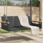 Preview: ARDEBO.de - Hängebank Schwarz 109x62x40 cm Poly Rattan