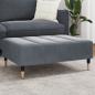 Preview: ARDEBO.de - Fußhocker Dunkelgrau 77x55x31 cm Samt