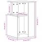 Preview: Beistelltisch Betongrau 35x35x60 cm Holzwerkstoff