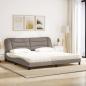 Preview: Bett mit Matratze Taupe 200x200 cm Stoff