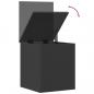 Preview: Truhe Schwarz 40x42x46 cm Holzwerkstoff