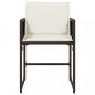 Preview: Gartenstühle mit Kissen 4 Stk. Braun Poly Rattan