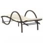 Preview: Sonnenliegen 2 Stk. mit Tisch Braun Poly Rattan