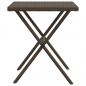 Preview: Sonnenliegen 2 Stk. mit Tisch Braun Poly Rattan
