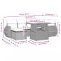 Preview: 7-tlg. Garten-Sofagarnitur mit Kissen Schwarz Poly Rattan