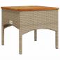 Preview: 3-tlg. Garten-Sofagarnitur mit Kissen Beige Poly Rattan