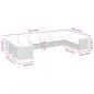 Preview: 10-tlg. Garten-Sofagarnitur mit Kissen Grau Poly Rattan