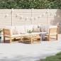 Preview: ARDEBO.de - 6-tlg. Garten-Lounge-Set mit Kissen Massivholz Akazie
