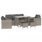 Preview: 6-tlg. Garten-Sofagarnitur mit Kissen Hellgrau Poly Rattan