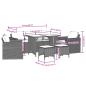 Preview: 6-tlg. Garten-Sofagarnitur mit Kissen Hellgrau Poly Rattan