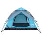 Preview: Kuppel-Campingzelt 4 Personen Blau Quick Release