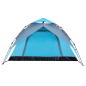 Preview: Kuppel-Campingzelt 4 Personen Blau Quick Release