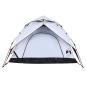 Preview: Kuppel-Campingzelt 3 Personen Weiß Verdunkelt Quick Release