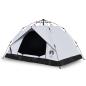 Preview: Kuppel-Campingzelt 3 Personen Weiß Verdunkelt Quick Release