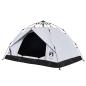 Preview: Kuppel-Campingzelt 3 Personen Weiß Verdunkelt Quick Release