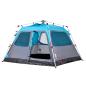 Preview: Kuppel-Campingzelt 4 Personen Blau Quick Release