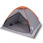 Preview: Kuppel-Campingzelt 2 Personen Grau und Orange Wasserdicht