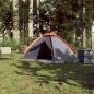Preview: Kuppel-Campingzelt 2 Personen Grau und Orange Wasserdicht