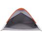 Preview: Kuppel-Campingzelt 2 Personen Grau und Orange Wasserdicht