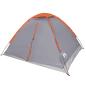 Preview: Kuppel-Campingzelt 2 Personen Grau und Orange Wasserdicht