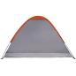 Preview: Kuppel-Campingzelt 2 Personen Grau und Orange Wasserdicht