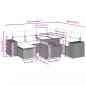 Preview: 8-tlg. Garten-Sofagarnitur mit Kissen Grau Poly Rattan
