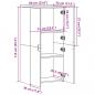Preview: Aktenschrank Grau Sonoma 60x32x115 cm Holzwerkstoff