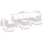 Preview: 7-tlg. Garten-Sofagarnitur mit Kissen Schwarz Poly Rattan