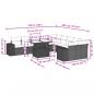 Preview: 11-tlg. Garten-Sofagarnitur mit Kissen Grau Poly Rattan