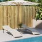 Preview: ARDEBO.de - Sonnenliegen 2 Stk. mit Auflagen Beige Poly Rattan