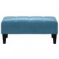 Preview: Schlafsofa 2-Sitzer mit Fußhocker Blau Samt