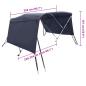 Preview: 4-Bow Bimini-Top mit Seitenteilen 243x(230-244)x137 cm