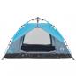 Preview: Kuppel-Campingzelt 3 Personen Blau Quick Release