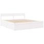 Preview: Bett mit Schubladen und Matratze Weiß 180x200 cm Massivholz