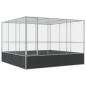 Preview: Voliere Silbern 311x307x212 cm Stahl