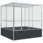 Preview: Voliere Silbern 211x207x212 cm Stahl