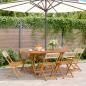 Preview: ARDEBO.de - Gartenstühle 6 Stk. Klappbar Beige Poly Rattan & Massivholz
