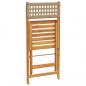 Preview: Gartenstühle 6 Stk. Klappbar Beige Poly Rattan & Massivholz