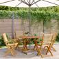 Preview: ARDEBO.de - 5-tlg. Garten-Essgruppe Polypropylen und Massivholz Beige