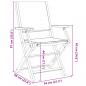 Preview: 3-tlg. Bistro-Set Blattmuster Stoff und Massivholz