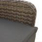 Preview: Gartensessel Verstellbar mit Kissen Grau Poly Rattan
