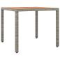 Preview: 5-tlg. Garten-Essgruppe mit Kissen Grau Poly Rattan