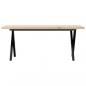 Preview: Couchtisch X-Gestell 110x40x45,5 cm Massivholz Kiefer Gusseisen